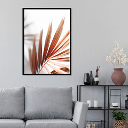 Plakat w ramie Beżowy liść palmy 