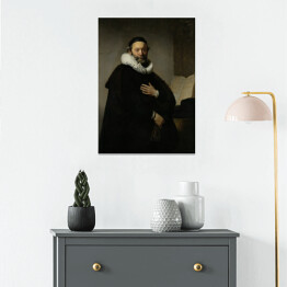 Plakat samoprzylepny Rembrandt "Portret Jana Wttenbogaerta" - reprodukcja