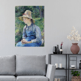 Plakat Camille Pissarro Dziewczyna w słomianym kapeluszu. Reprodukcja
