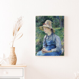 Obraz na płótnie Camille Pissarro Dziewczyna w słomianym kapeluszu. Reprodukcja