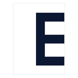 Plakat samoprzylepny Litera E