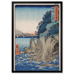 Plakat w ramie Utugawa Hiroshige Entrance to the Cave at Enoshima Island in Sagami Province. Number 15. Reprodukcja obrazu