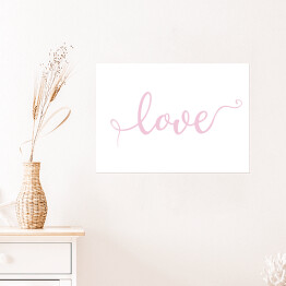 Plakat samoprzylepny "Love" - typografia