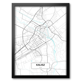 Obraz w ramie Mapa Kalisza 