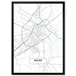 Plakat w ramie Mapa Kalisza 