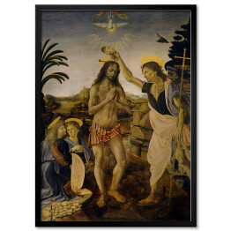 Obraz klasyczny Leonardo da VInci Chrzest Chrystusa Reprodukcja obrazu