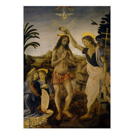 Plakat Leonardo da VInci Chrzest Chrystusa Reprodukcja obrazu