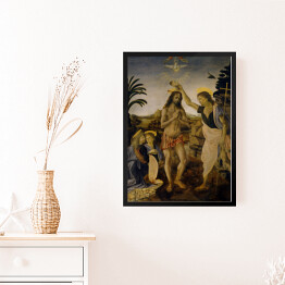 Obraz w ramie Leonardo da VInci Chrzest Chrystusa Reprodukcja obrazu