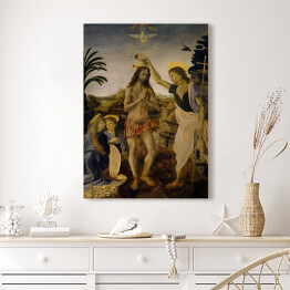 Obraz na płótnie Leonardo da VInci Chrzest Chrystusa Reprodukcja obrazu