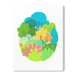 Obraz na płótnie Ilustracja - wiosenny las