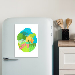 Magnes dekoracyjny Ilustracja - wiosenny las