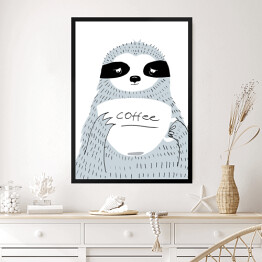 Obraz w ramie Ilustracja - czas na kawę