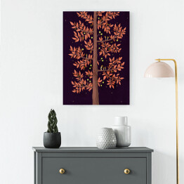 Obraz klasyczny Brązowe drzewo - ilustracja