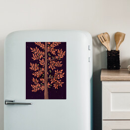 Magnes dekoracyjny Brązowe drzewo - ilustracja