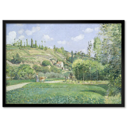 Plakat w ramie Camille Pissarro. Pasterz na Valhermeil, Auvers-sur-Oise. Reprodukcja
