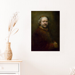 Plakat samoprzylepny Rembrandt. Autoportret w wieku 63 lat. Reprodukcja