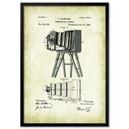 Plakat w ramie T. Samuels - patenty na rycinach vintage