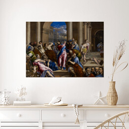 Plakat samoprzylepny El Greco "Wypędzenie przekupników ze świątyni" - reprodukcja
