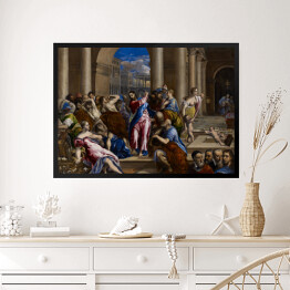 Obraz w ramie El Greco "Wypędzenie przekupników ze świątyni" - reprodukcja