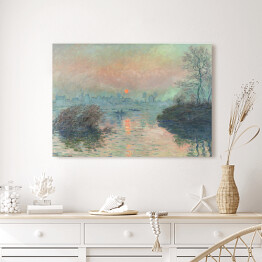 Obraz na płótnie Claude Monet Sun setting on the Seine at Lavacourt Reprodukcja obrazu