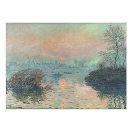 Plakat Claude Monet Sun setting on the Seine at Lavacourt Reprodukcja obrazu