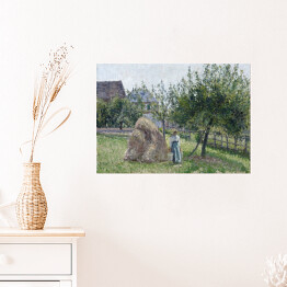 Plakat samoprzylepny Camille Pissarro Jabłonie w Eragny, słoneczny poranek. Reprodukcja