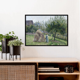 Plakat w ramie Camille Pissarro Jabłonie w Eragny, słoneczny poranek. Reprodukcja