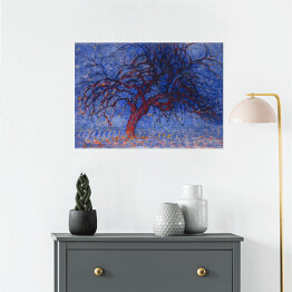 Plakat Piet Mondrian Wieczór Czerwone drzewo Reprodukcja