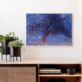 Obraz na płótnie Piet Mondrian Wieczór Czerwone drzewo Reprodukcja