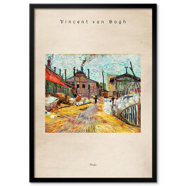 Obraz klasyczny Vincent van Gogh "Fabryka" - reprodukcja z napisem. Plakat z passe partout