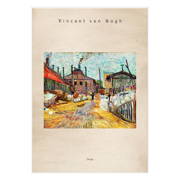 Plakat samoprzylepny Vincent van Gogh "Fabryka" - reprodukcja z napisem. Plakat z passe partout