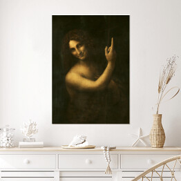 Plakat samoprzylepny Leonardo da Vinci Jan Chrzciciel Reprodukcja obrazu