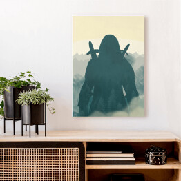 Obraz klasyczny Wiedźmin - sylwetka we mgle