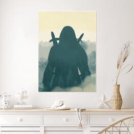 Plakat Wiedźmin - sylwetka we mgle