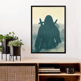 Obraz w ramie Wiedźmin - sylwetka we mgle