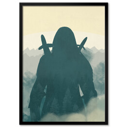 Obraz klasyczny Wiedźmin - sylwetka we mgle