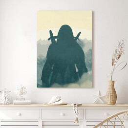Obraz na płótnie Wiedźmin - sylwetka we mgle