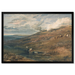 Plakat w ramie William Turner "Dartmoor - źródło rzek Tamar i Torridge" - reprodukcja