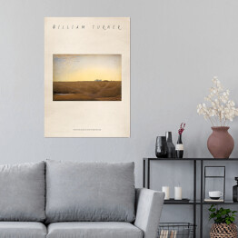 Plakat William Turner "Wschód słońca nad Stonehenge" - reprodukcja z napisem. Plakat z passe partout