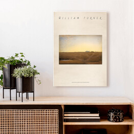 Obraz na płótnie William Turner "Wschód słońca nad Stonehenge" - reprodukcja z napisem. Plakat z passe partout