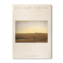 Obraz na płótnie William Turner "Wschód słońca nad Stonehenge" - reprodukcja z napisem. Plakat z passe partout