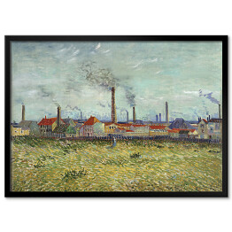 Plakat w ramie Vincent van Gogh Fabryki w Clichy. Reprodukcja