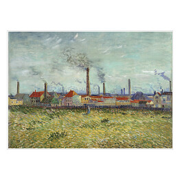 Plakat samoprzylepny Vincent van Gogh Fabryki w Clichy. Reprodukcja