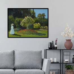Plakat w ramie Claude Monet Kobieta w ogrodzie. Reprodukcja