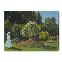 Obraz na płótnie Claude Monet Kobieta w ogrodzie. Reprodukcja