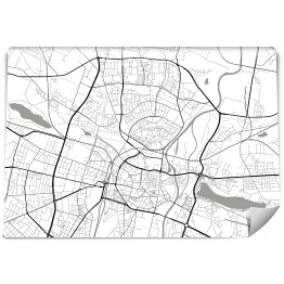 Fototapeta samoprzylepna Minimalistyczna mapa Poznania