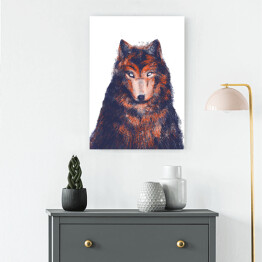 Obraz na płótnie Wilk na jasnym tle - ilustracja