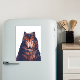 Magnes dekoracyjny Wilk na jasnym tle - ilustracja
