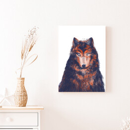 Obraz klasyczny Wilk na jasnym tle - ilustracja
