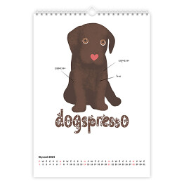 Kalendarz 13-stronicowy Kalendarz psiarza kawosza